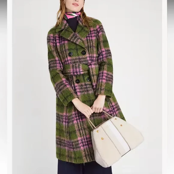【kate spade】ふわもこトート Everything Racing Stripe Medium NWT Kate Spade Everything Racing Stripe Faux Shearling Large